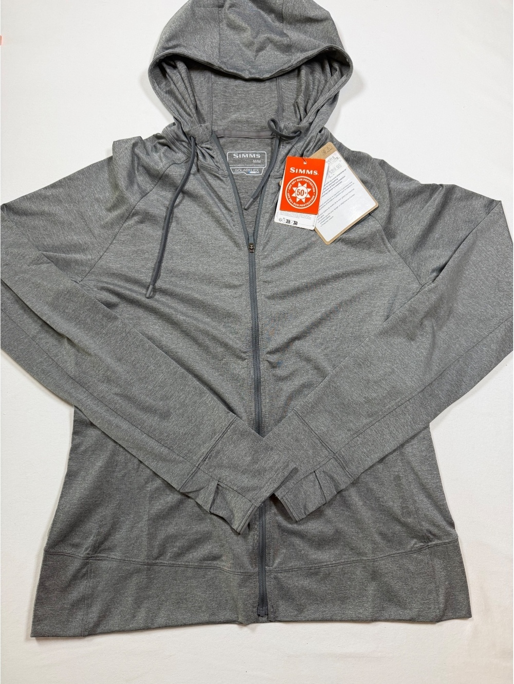NWT Simms gray zip hoodie